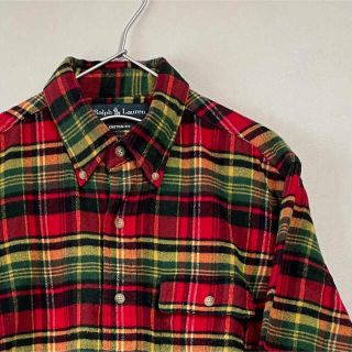 ラルフローレン(Ralph Lauren)の美品 90s POLO Ralph Lauren BDシャツ ネルシャツ(シャツ)