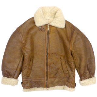 B-3 フライトジャケット L 茶 本革 ムートンジャケット ボマー X6640