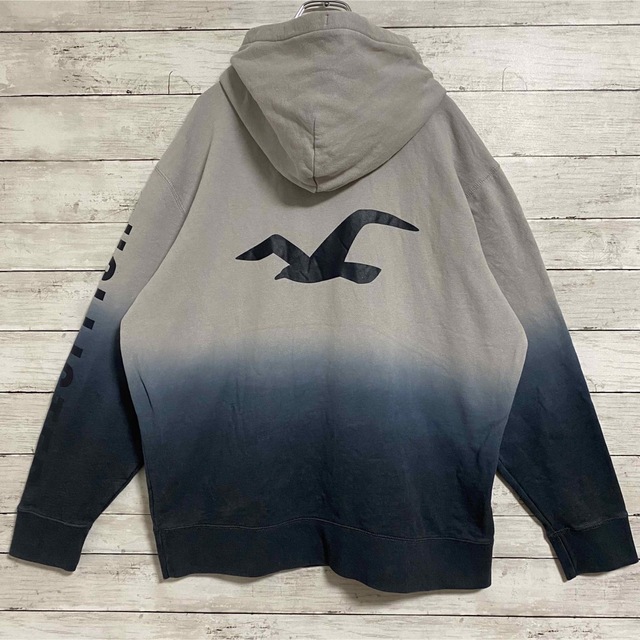 Hollister(ホリスター)の【希少デザイン】HOLLISTER  パーカー　 XL 希少カラー　一点物　レア メンズのトップス(パーカー)の商品写真