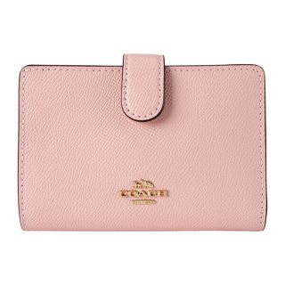 コーチ(COACH)の新品 コーチ COACH 2つ折り財布 ミディアム コーナー ジップ ウォレット ピンク(財布)