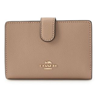 コーチ(COACH)の新品 コーチ COACH 2つ折り財布 ミディアム コーナー ジップ ベージュ(財布)