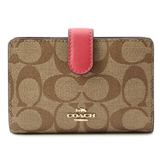 コーチ(COACH)の新品 コーチ COACH 2つ折り財布 ミディアム コーナー ジップ カーキ(財布)