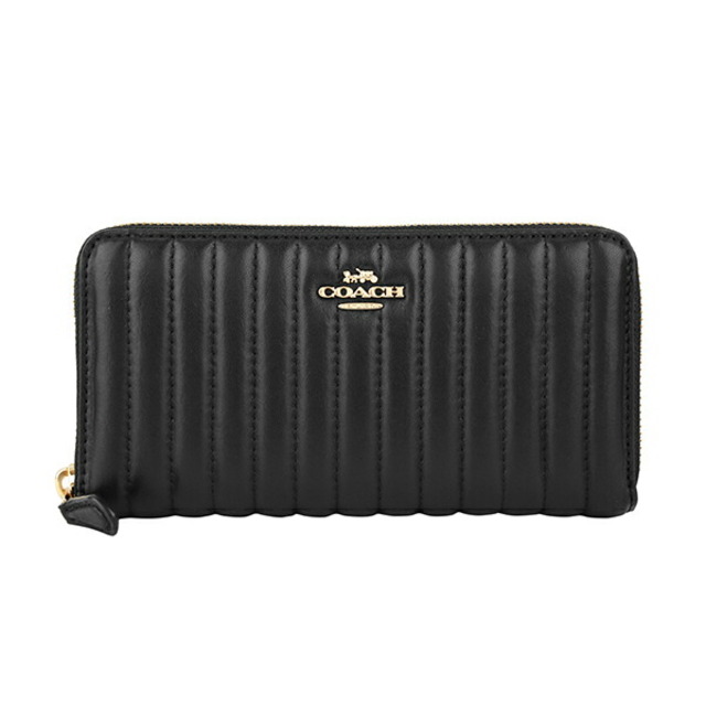 新品 コーチ COACH 長財布(ラウンドファスナー) アコーディオン ジップ ウォレット ブラック 黒約155gBLACK本体