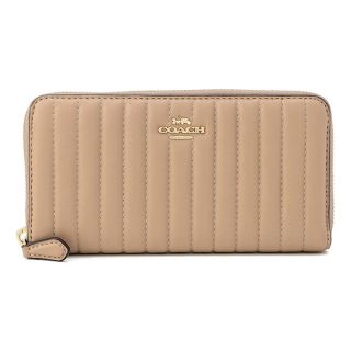 コーチ(COACH)の新品 コーチ COACH 長財布(ラウンドファスナー) アコーディオン ジップ ウォレット ベージュ(財布)