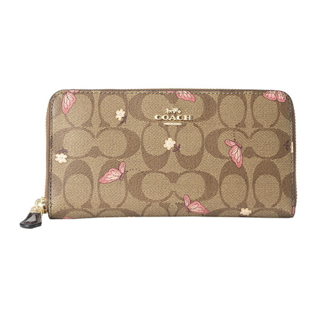新品 コーチ COACH 長財布(ラウンドファスナー) アコーディオン ジップ ウォレット ベージュ | フリマアプリ ラクマ