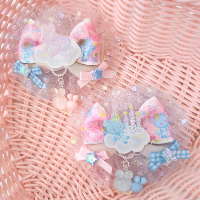 コメント制♡再販なし！うさ耳ボリュームチュールツイン♡パープル