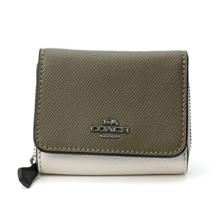 コーチ(COACH)の新品 コーチ COACH 3つ折り財布 スモール トライフォールド ウォレット ダークグリーン 緑(財布)