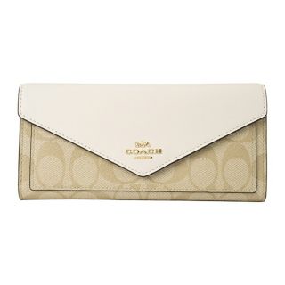 コーチ(COACH)の新品 コーチ COACH 長財布 エンベロープ ウォレット ライトカーキ(財布)