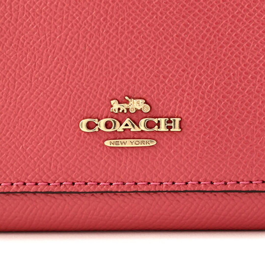 COACH コーチ 新品 茶色 レッド 長財布 レディース 赤 財布 076R