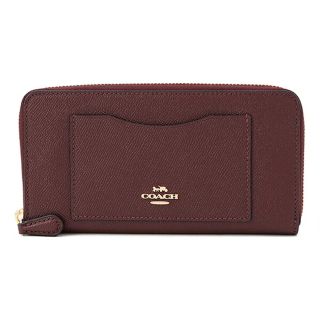 コーチ(COACH)の新品 コーチ COACH 長財布(ラウンドファスナー) アコーディオン ジップ ウォレット バーガンディ(財布)