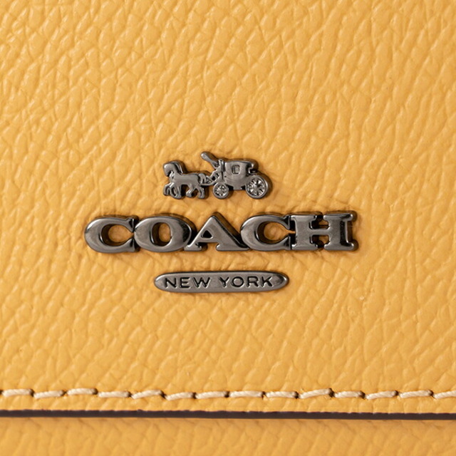 新品 コーチ COACH 長財布(ラウンドファスナー) アコーディオン ジップ ウォレット イエロー 黄