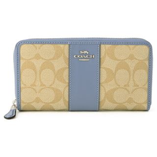 コーチ(COACH)の新品 コーチ COACH 長財布(ラウンドファスナー) アコーディオン ジップ ウォレット ベージュ(財布)