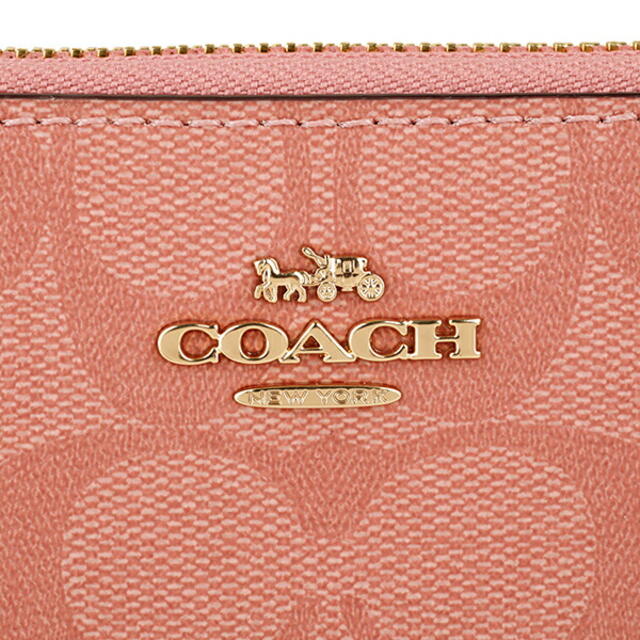 新品 コーチ COACH 長財布(ラウンドファスナー) アコーディオン ジップ ウォレット ピンク