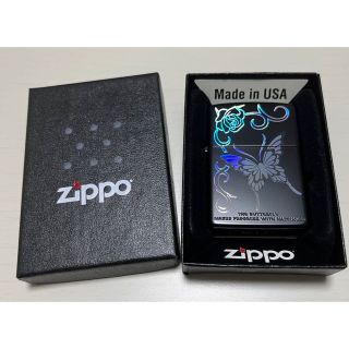 ジッポー(ZIPPO)のZippo  バタフライ　ブラックマット(タバコグッズ)