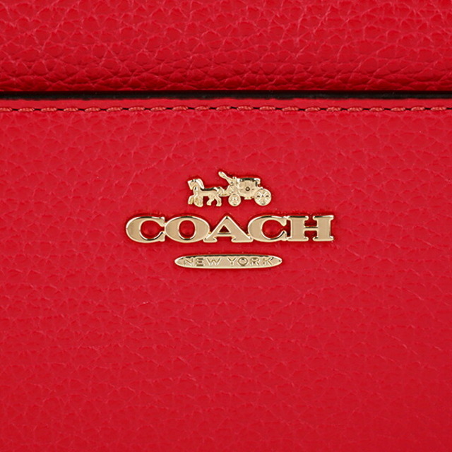 新品 コーチ COACH 長財布(ラウンドファスナー) アコーディオン ジップ ウォレット レッド 赤