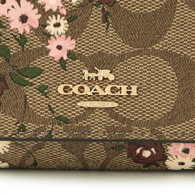 COACH(コーチ)の新品 コーチ COACH 3つ折り財布 スモール トライフォールド ウォレット カーキ系 レディースのファッション小物(財布)の商品写真