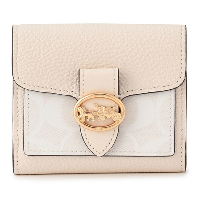 COACH - 新品 コーチ COACH 2つ折り財布 スモール ウォレット ホワイト