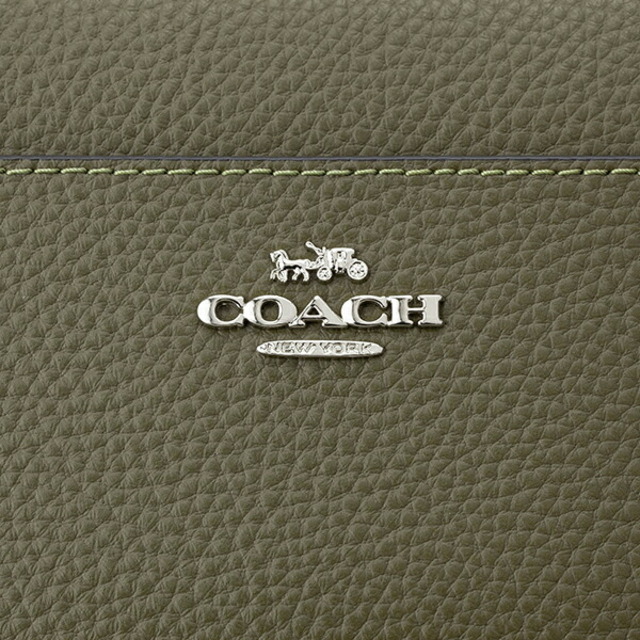 新品 コーチ COACH 長財布(ラウンドファスナー) アコーディオン ジップ ウォレット ダークグリーン系 緑