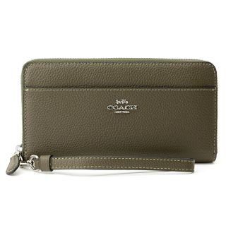 コーチ(COACH)の新品 コーチ COACH 長財布(ラウンドファスナー) アコーディオン ジップ ウォレット ダークグリーン系 緑(財布)