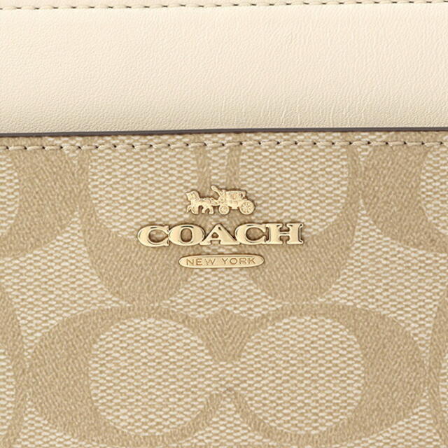 COACH(コーチ)の新品 コーチ COACH 長財布(ラウンドファスナー) アコーディオン ジップ ベージュ レディースのファッション小物(財布)の商品写真