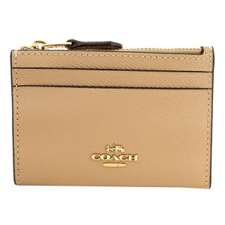 コーチ(COACH)の新品 コーチ COACH コインケース ミニ スキニー IDケース ベージュ ゴールド(コインケース)