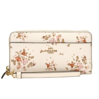 コーチ(COACH)の新品 コーチ COACH 長財布(ラウンドファスナー) アコーディオン ジップ ホワイト 白(財布)