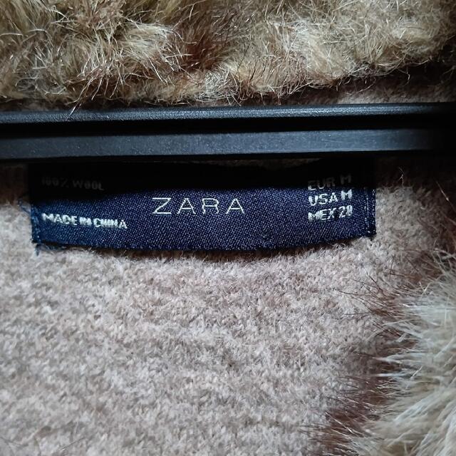 ZARA(ザラ)の【美品】セール実施中☆ ZARA ファー付きコート ブラウン Mサイズ レディースのジャケット/アウター(ダッフルコート)の商品写真