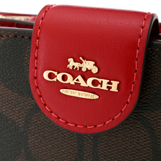 COACH(コーチ)の新品 コーチ COACH 2つ折り財布 ミディアム コーナー ジップ ウォレット ブラウン 茶 レディースのファッション小物(財布)の商品写真