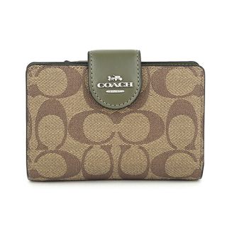 コーチ(COACH)の新品 コーチ COACH 2つ折り財布 ミディアム コーナー ジップ ウォレット ブラウン(財布)