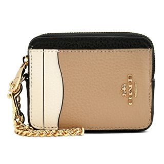 コーチ(COACH)の新品 コーチ COACH カードケース ジップカードケース ブラック(名刺入れ/定期入れ)