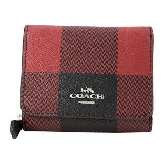 コーチ(COACH)の新品 コーチ COACH 3つ折り財布 スモール トライフォールド ウォレット レッド 赤(財布)