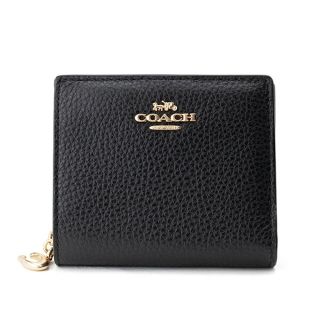 コーチ(COACH)の新品 コーチ COACH 2つ折り財布 スナップ ウォレット ブラック 黒(財布)