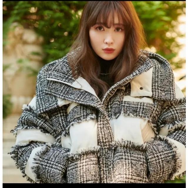 Her lip to(ハーリップトゥ)のherlipto Hooded Tweed Shell Down Jacket レディースのジャケット/アウター(ダウンジャケット)の商品写真