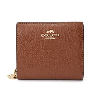 コーチ(COACH)の新品 コーチ COACH 2つ折り財布 スナップ ウォレット ブラウン 茶(財布)