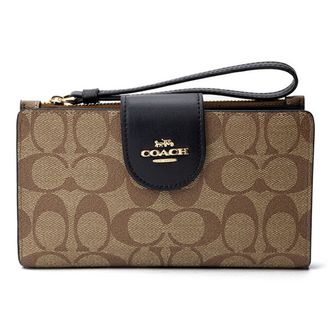 新品 コーチ COACH 長財布 テック ウォレット カーキ