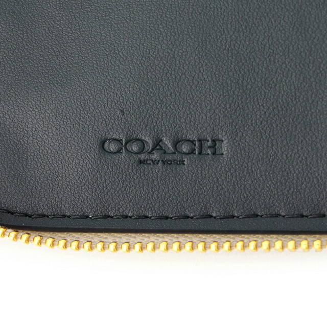 COACH(コーチ)の新品 コーチ COACH 2つ折り財布 ミディアム ジップ アラウンド ブルー 青 レディースのファッション小物(財布)の商品写真