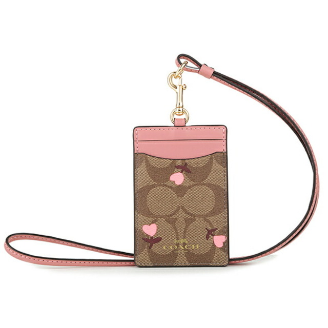 COACH(コーチ)の新品 コーチ COACH カードケース ID LANYARD ブラウン レディースのファッション小物(名刺入れ/定期入れ)の商品写真