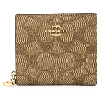 コーチ(COACH)の新品 コーチ COACH 2つ折り財布 スナップ ウォレット ブラウン系 茶(財布)