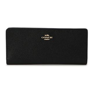 コーチ(COACH)の新品 コーチ COACH 長財布 スリム ウォレット ブラック 黒(財布)