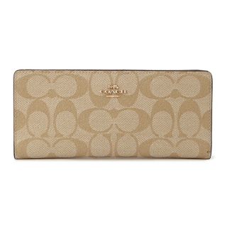 コーチ(COACH)の新品 コーチ COACH 長財布 スリム ウォレット ベージュ(財布)