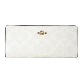 コーチ(COACH)の新品 コーチ COACH 長財布 スリム ウォレット ホワイト 白(財布)