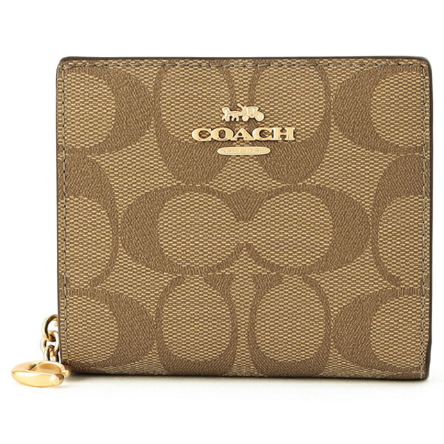 COACH(コーチ)の新品 コーチ COACH 2つ折り財布 スナップ ウォレット ブラウン 茶 レディースのファッション小物(財布)の商品写真