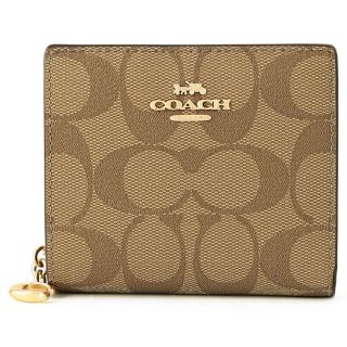 コーチ(COACH)の新品 コーチ COACH 2つ折り財布 スナップ ウォレット ブラウン 茶(財布)