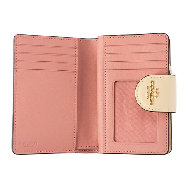 COACH(コーチ)の新品 コーチ COACH 2つ折り財布 EVERGREEN MEDIUM CORNER ZIP WALLET カーキ系 レディースのファッション小物(財布)の商品写真