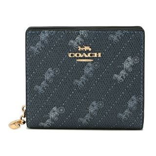 コーチ(COACH)の新品 コーチ COACH 2つ折り財布 スナップ ウォレット ブルー 青(財布)