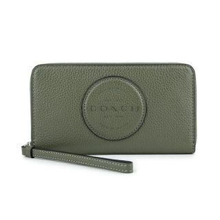 コーチ(COACH)の新品 コーチ COACH 長財布(ラウンドファスナー) デンプシー ラージ フォン ウォレット カーキ グリーン 緑(財布)