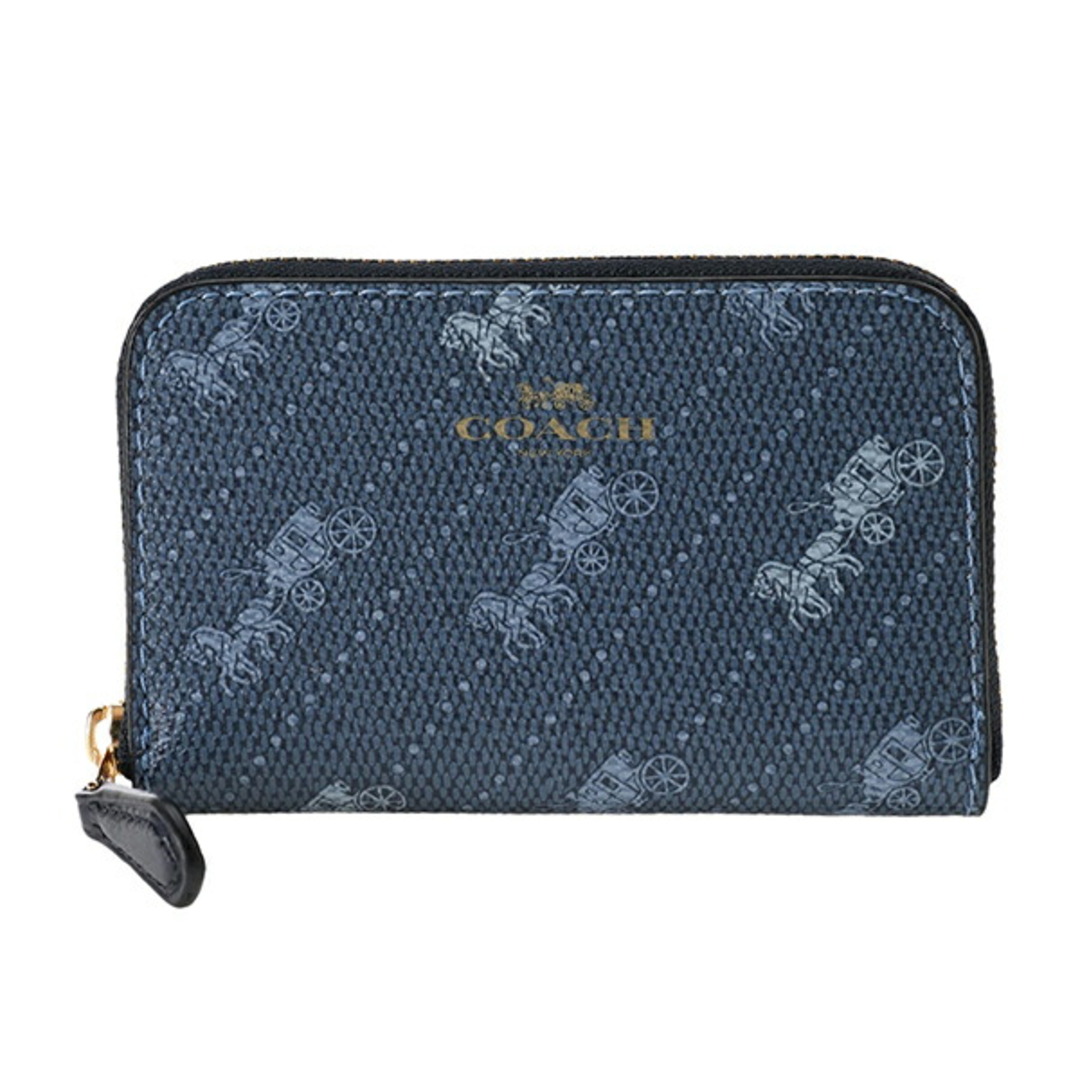 新品 コーチ COACH コインケース ジップ アラウンド コインケース ブルー 青 新品 コーチ COACH コインケース ジップ アラウンド コインケース ブルー 青