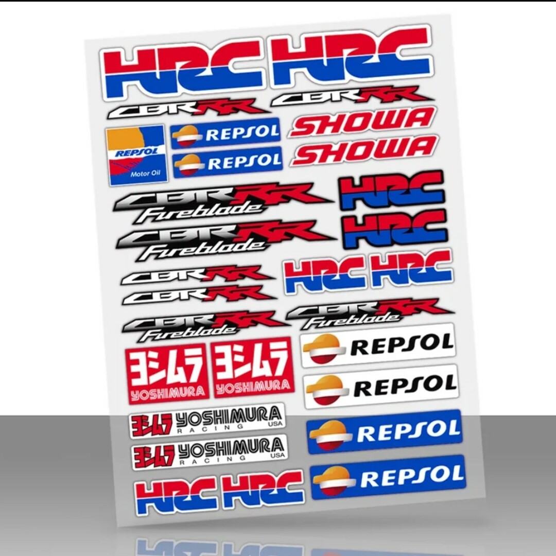 ホンダ(ホンダ)の★防水・夜間反射★　HONDA　CBR　HRC　REPSOL　ステッカーシート 自動車/バイクのバイク(ステッカー)の商品写真