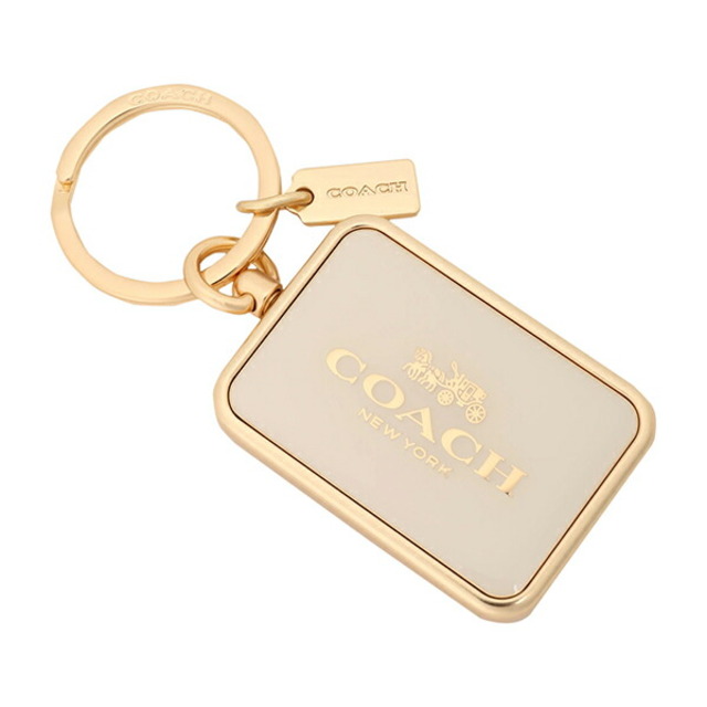 新品 コーチ COACH キーホルダー バッグチャーム ホワイト 白