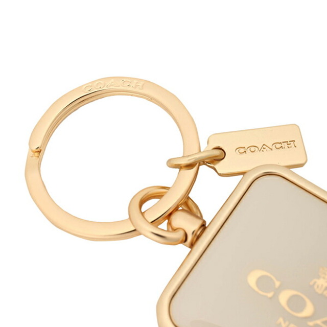 COACH(コーチ)の新品 コーチ COACH キーホルダー バッグチャーム ホワイト 白 レディースのファッション小物(キーホルダー)の商品写真